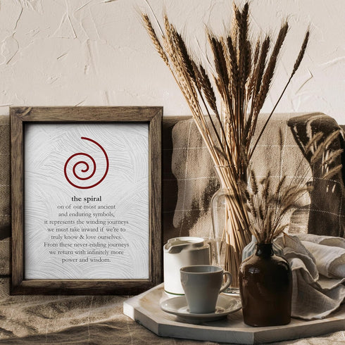 Posterizer 1 pcs-the spiral symbol-Spiritual Print-Motivational & Inspirational Art-Teachers & Classrooms-Gift For Buddhism Meditation philosophy ...
